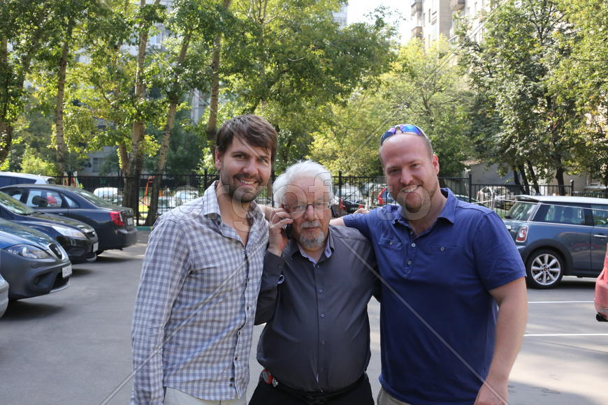 Алексей Смирнов. Журналист. Владимир Шахиджанян. Дирижёр Джозеф Ли. Автор снимка: Евгений Никитин