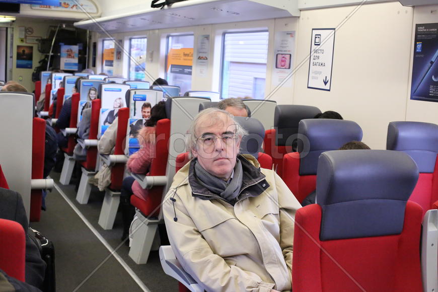 В вагоне аэроэкспресса