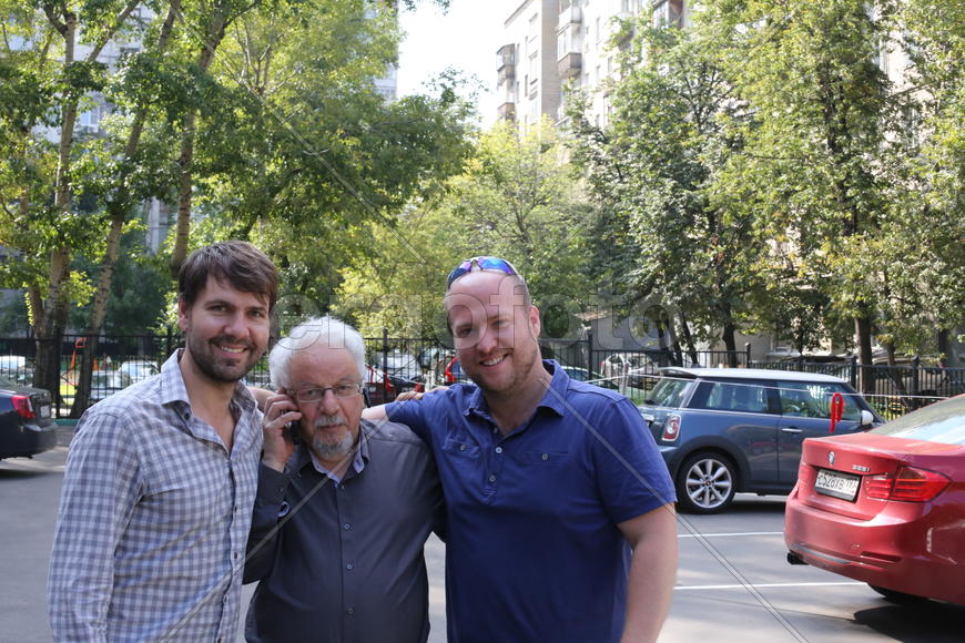 Алексей Смирнов. Журналист. Владимир Шахиджанян. Дирижёр Джозеф Ли. Автор снимка: Евгений Никитин