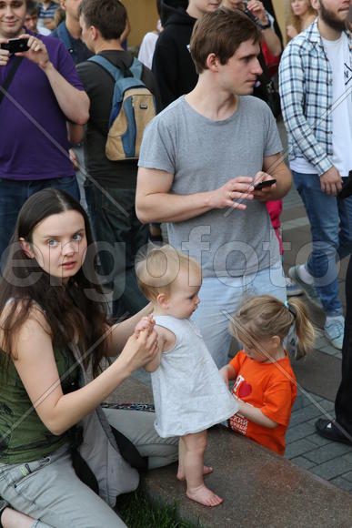 Дети, митинг, люди