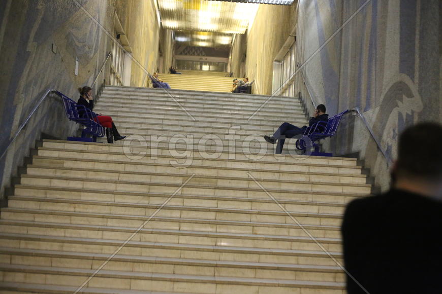 Лестница в телецентре "Останкино".