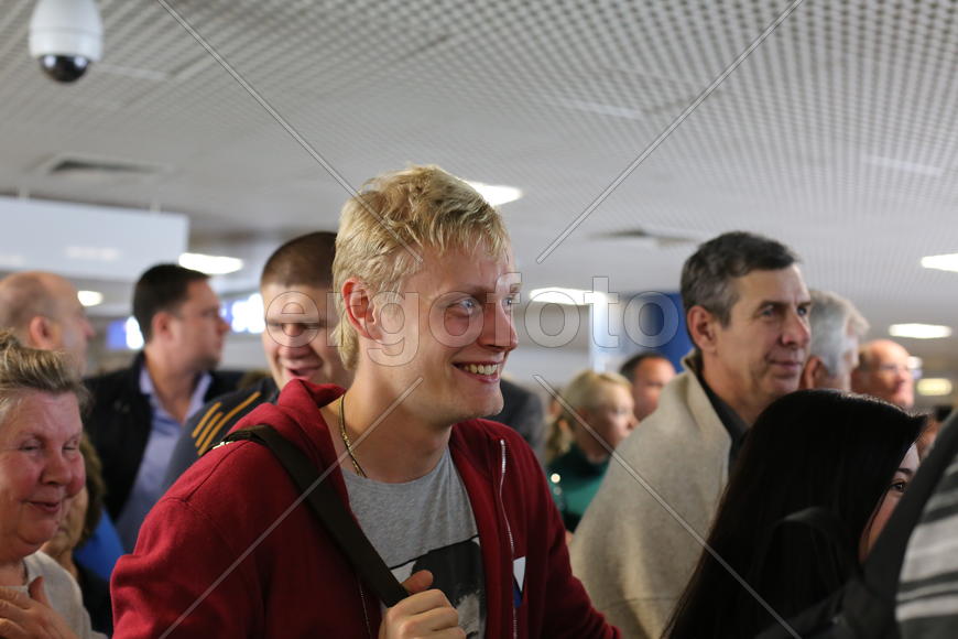 Очередь на регистрацию в аэропорту Шереметьево