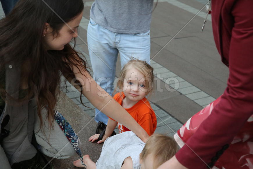 митинг, дети