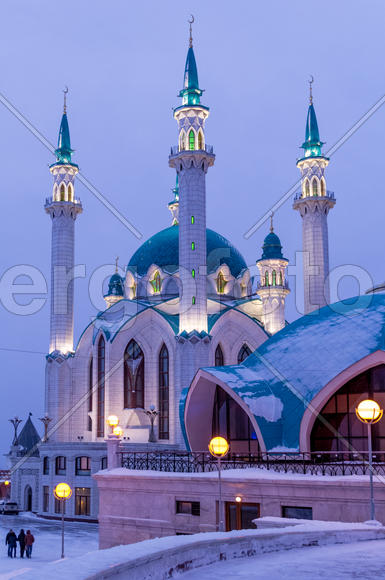 Мечеть Кул-Шариф в ночной подсветке