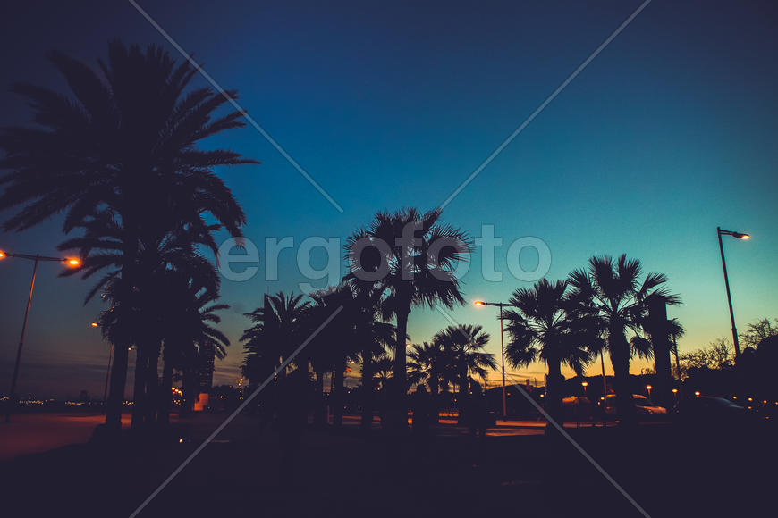 Закат в Барселоне