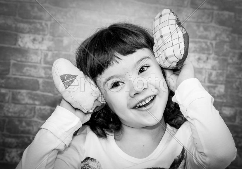 Девочка, черно-белое