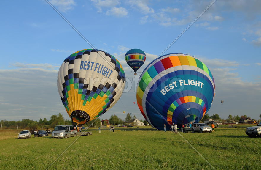 Подготовка аэростатов к полёту