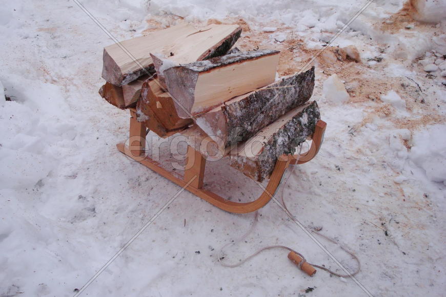 Дрова на санях