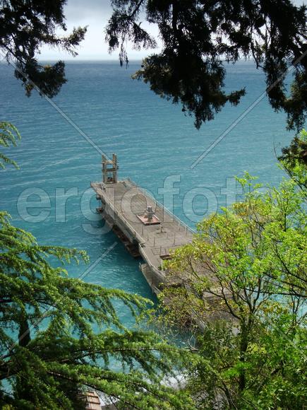 вид на пирс сверху