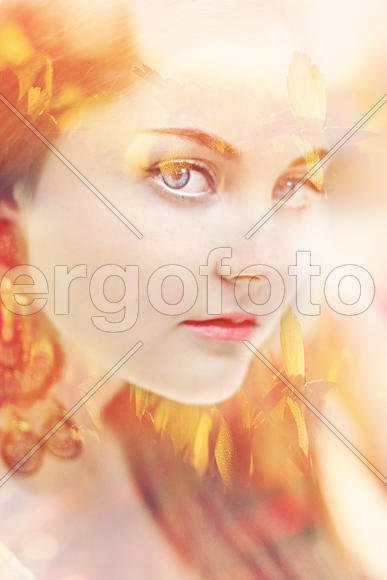 Портрет красивой девушки в высоком ключе