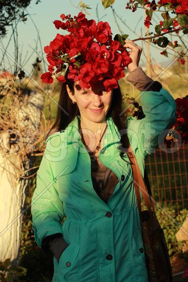 Женщина с цветами