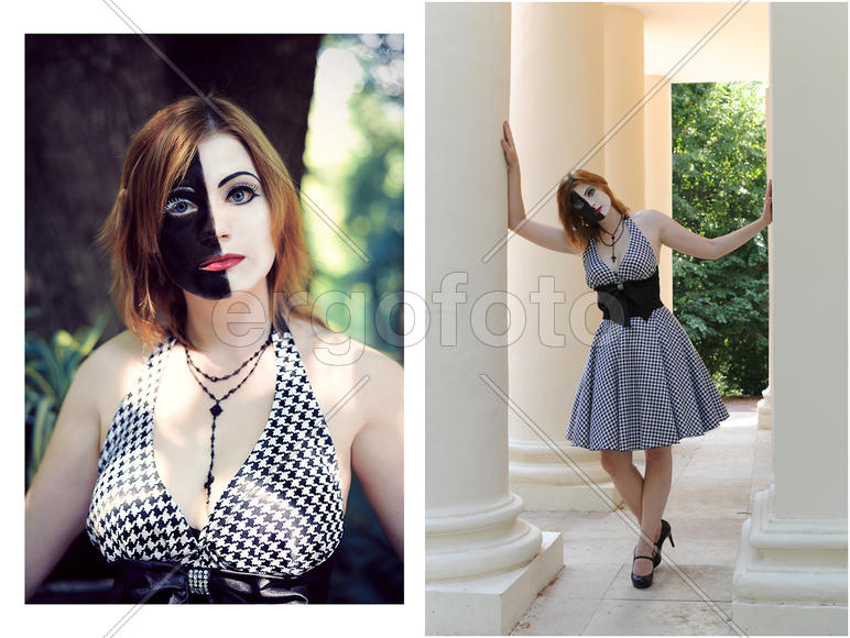 Девушка в гриме