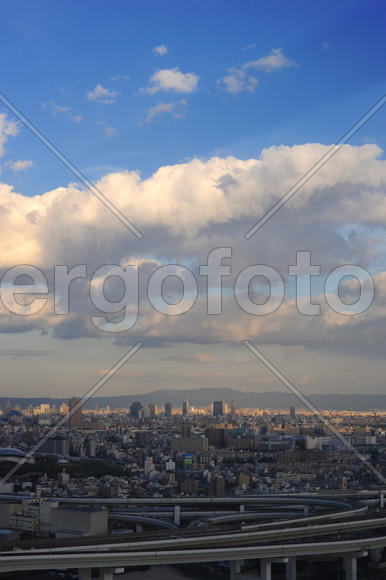 Осака с высоты колеса обозрения