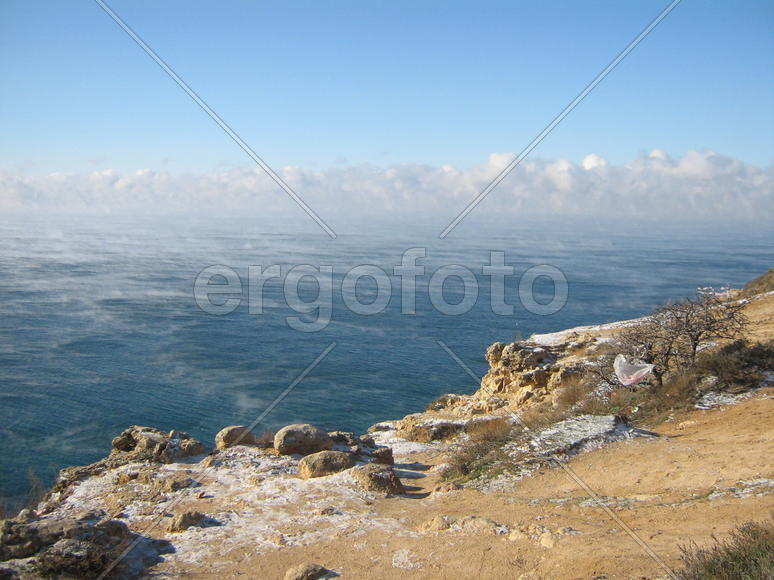 Морской пейзаж с облаками