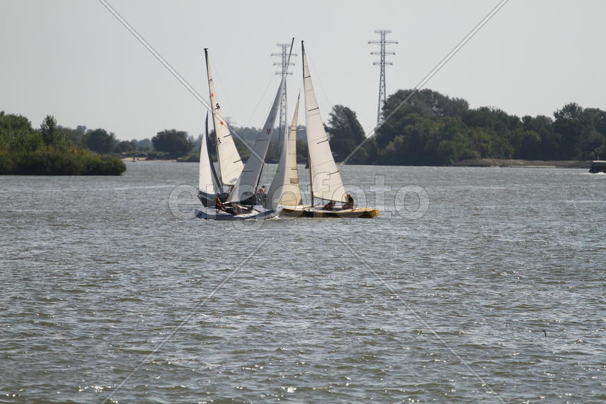 Яхты на море 