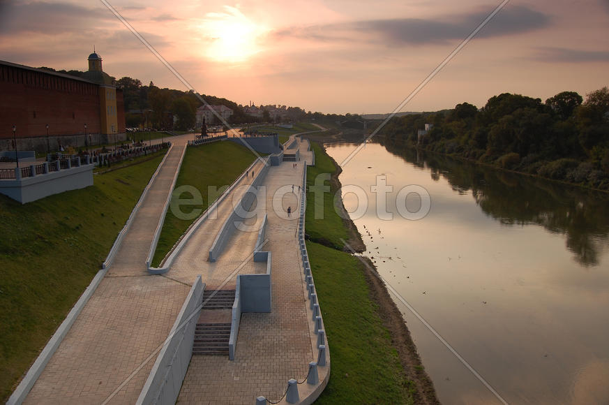 Смоленск. Вид на кремль и набережную Днепра