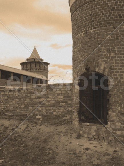 КОЛОМНА. Древний русский город коломна. Снимок в стиле старая фотография.