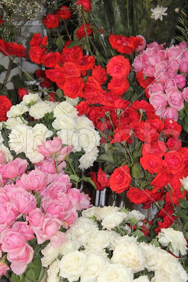 Уличная продажа цветов
