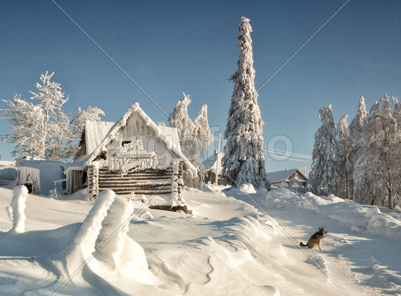 Деревня зимой