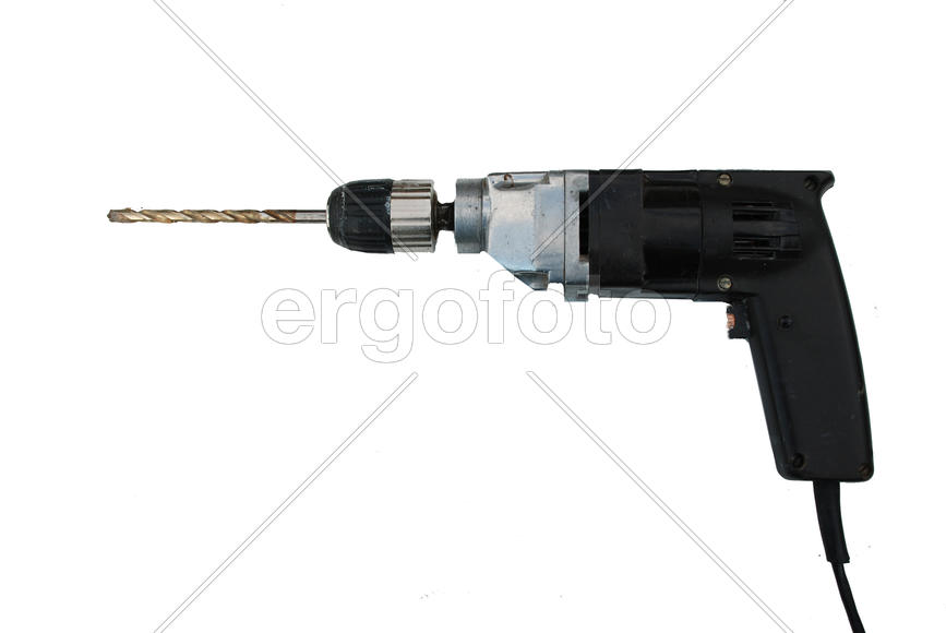 Дрель с быстрозажимным патроном и сверлом