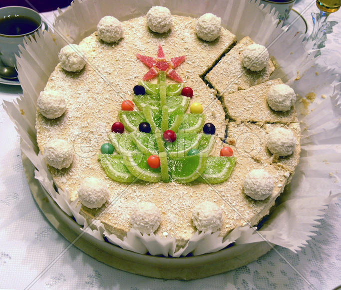  Новогодний самодельный торт