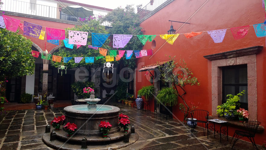 Patio in San Miguel de Allende, Mexico