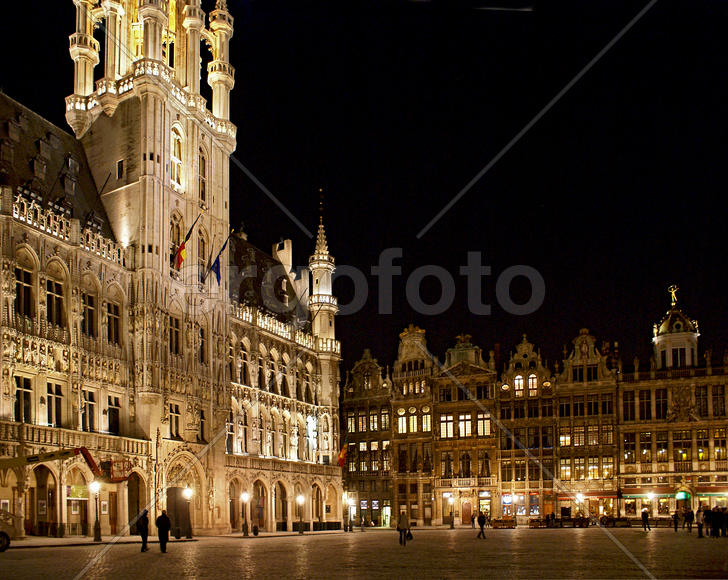 Ночной Брюссель