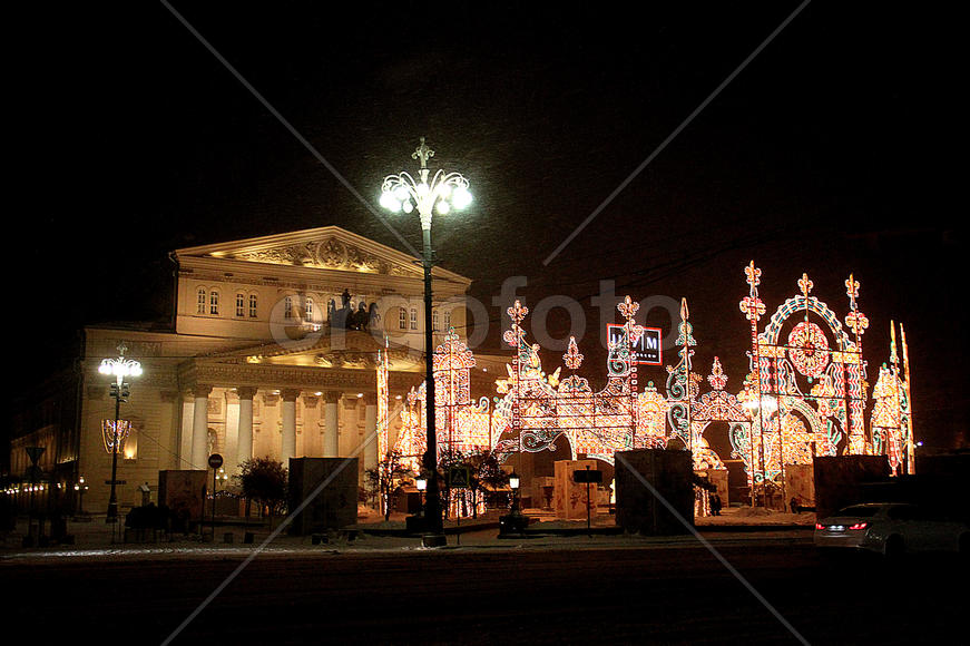 Новогодняя иллюминация. Большой театр