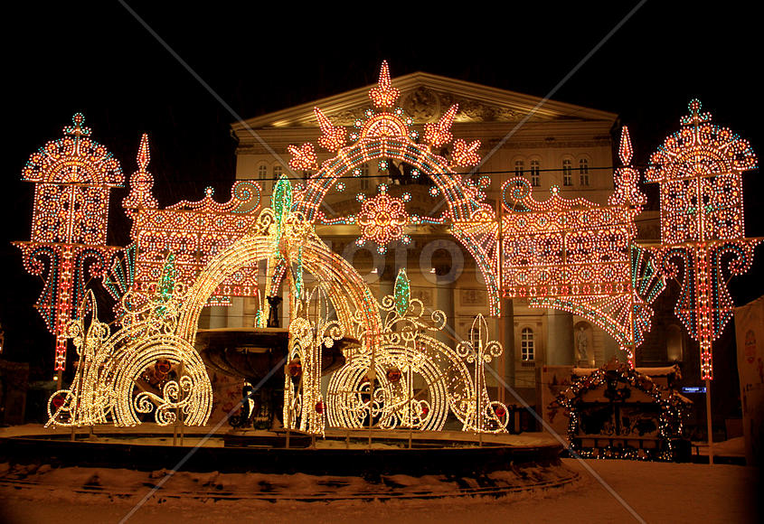 Новогодняя иллюминация. Большой театр