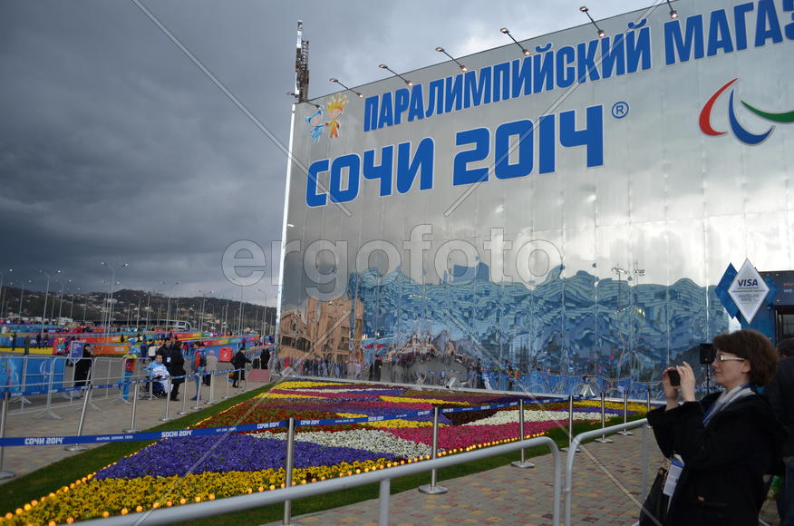 Сочи. Олимпийский парк. Симыволика паралимпийскизх игр