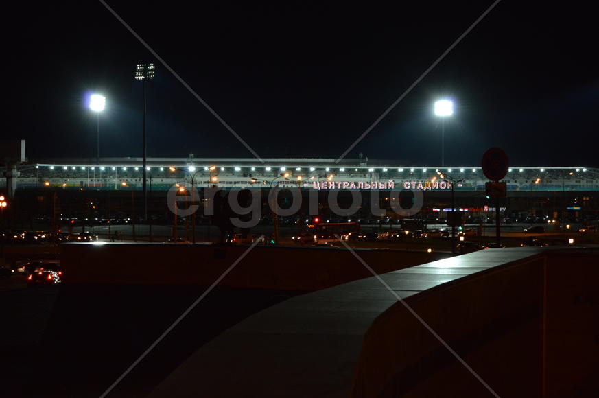 Казань. Старинный город освещенный ночными огнями 