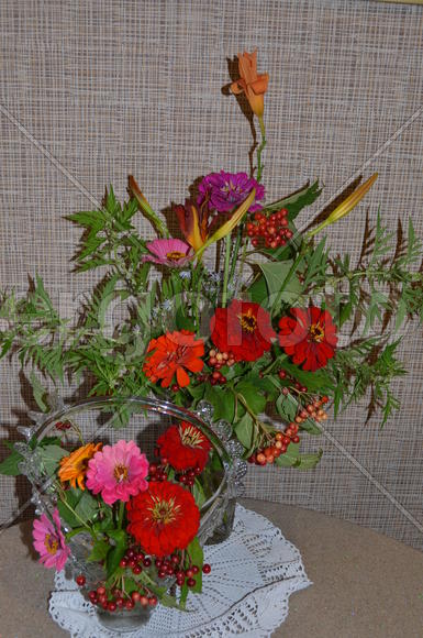 Букет из красных цветов 