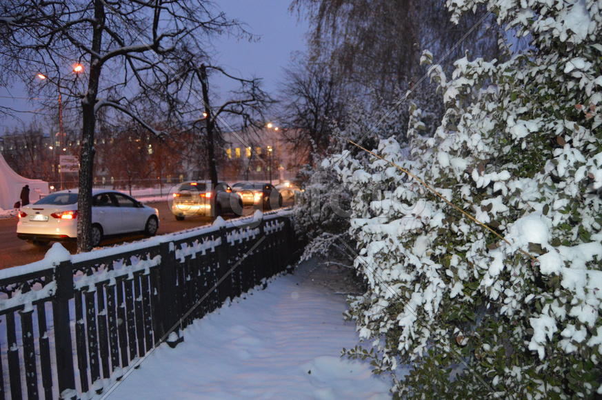 Казань. Заснеженный зимний парк 