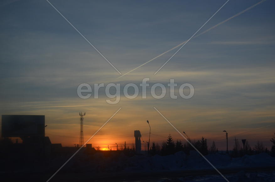 Рассвет над городом 