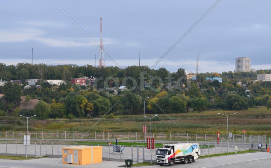 Казань:вид на город со стадиона "Казань-Арена"