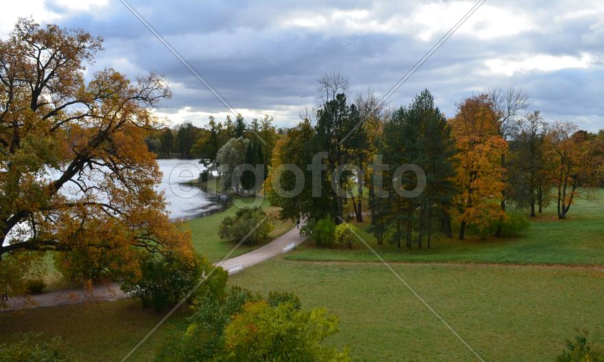 Царское Село. Екатерининский парк. Большой пруд