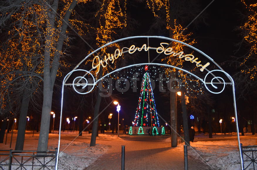 Ночная Казань в Новогодние праздники