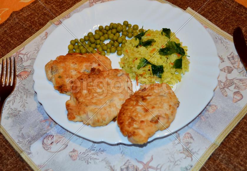 Оладьи из горбуши с рисом