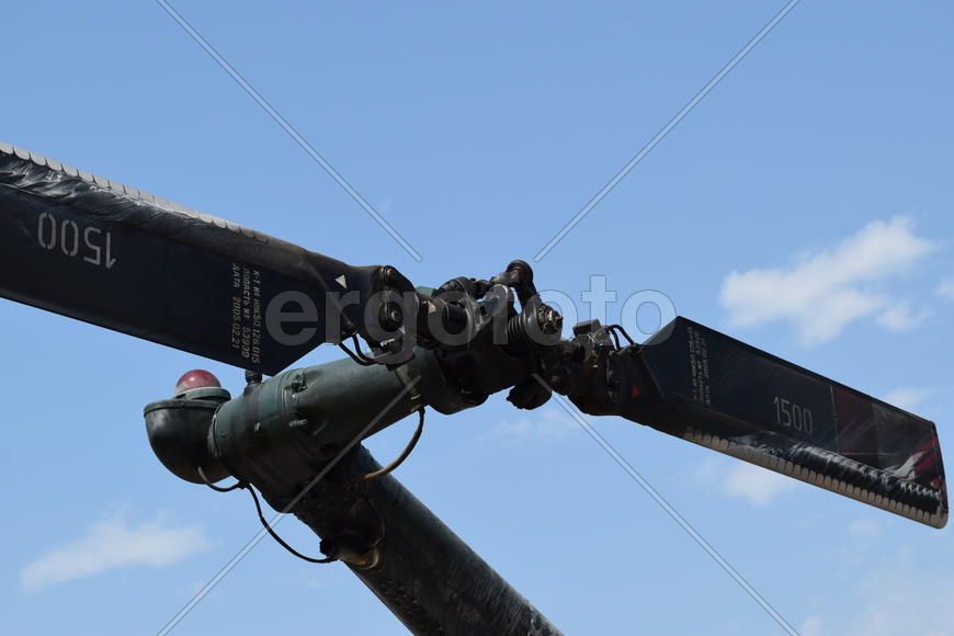 Old helicopter spraying fields. Helicopter spraying fertilizer.