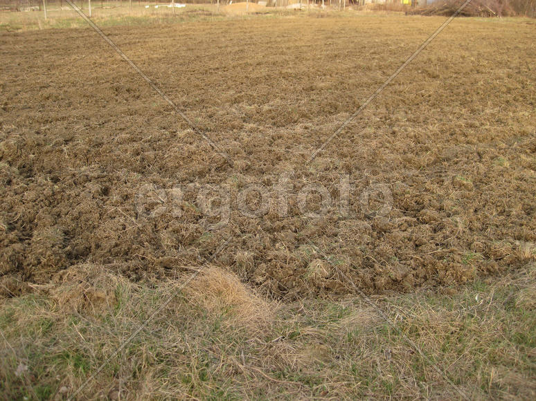 Disc harrow plow the garden. Private infield. Caring for the soil. Preparation for sowing