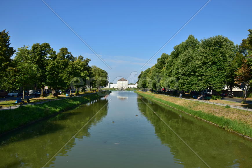 Германия, Мюнхен, панорама на замок Нимфенбург 