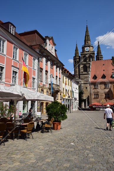Германия - город Ансбах под Нюрнбергом. Памятник архитектуры 