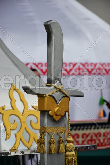 Выставка ремесленников на праздновании дня города в Астане. Казахстан 