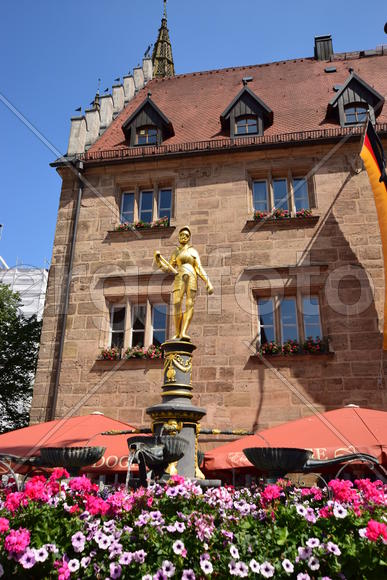 Германия - город Ансбах под Нюрнбергом. Памятник архитектуры 