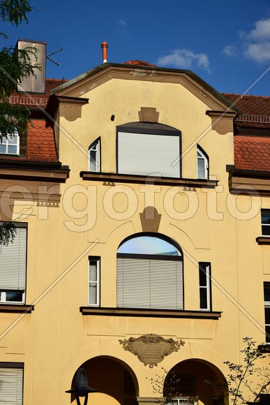 Германия - город Бамберг. Фасад здания 