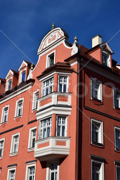 Германия - город Регенсбург. Фасад здания 