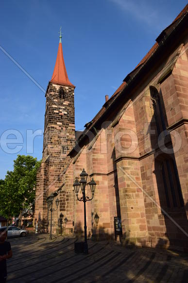 Германия - город Нюрнберг. Башня старинного замка 