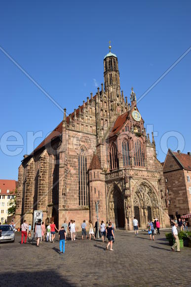 Германия - город Нюрнберг. Фасад исторического здания 