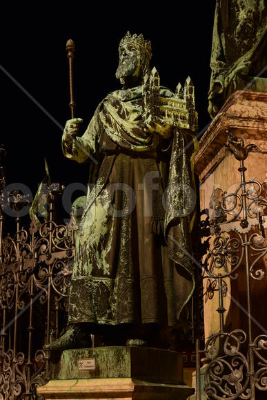 Германия - город Бамберг. Ночной город 