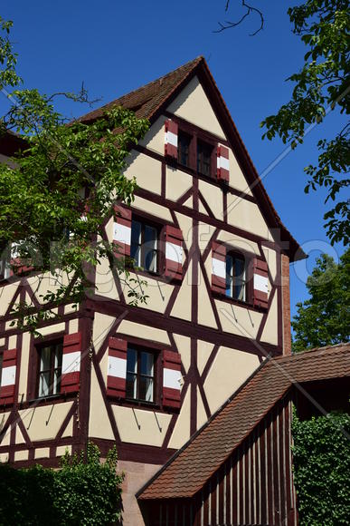 Германия, Нюрнберг - Имперская крепость, старинные жилые дома 